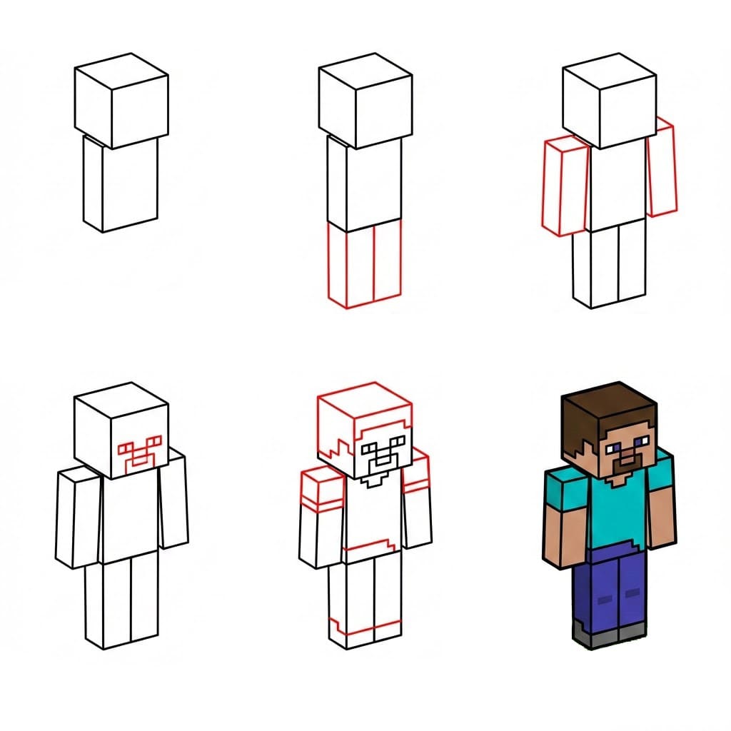 Minecraft Spiel zeichnen ideen