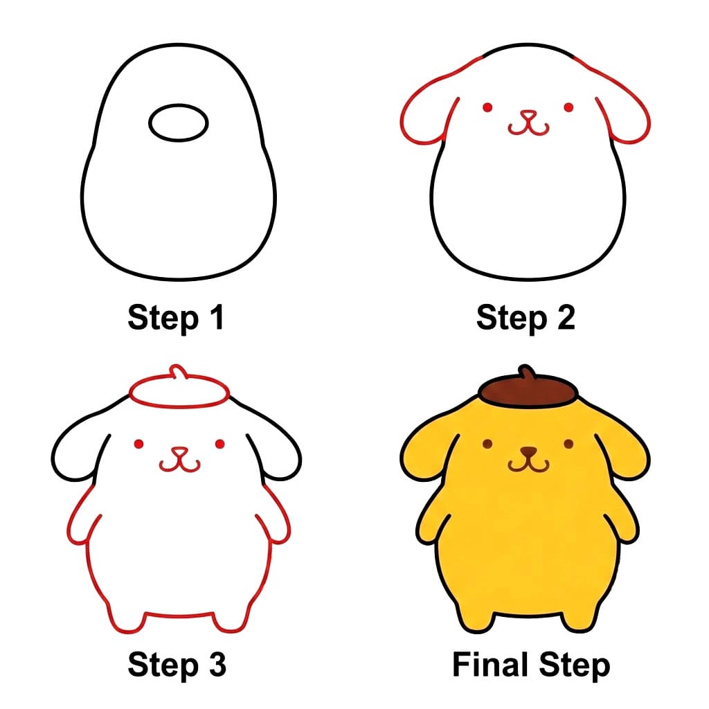 Pompompurin ist süß zeichnen ideen