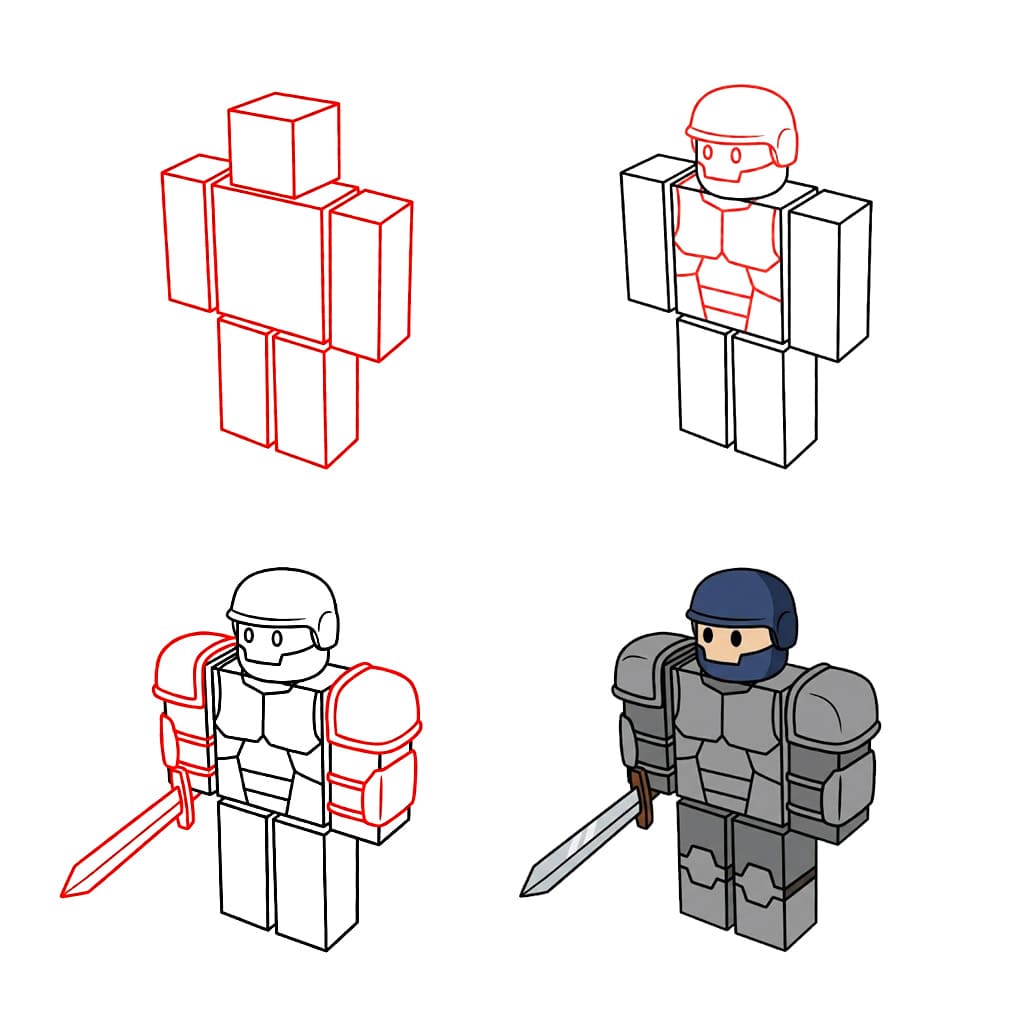 Roblox Ritter zeichnen ideen