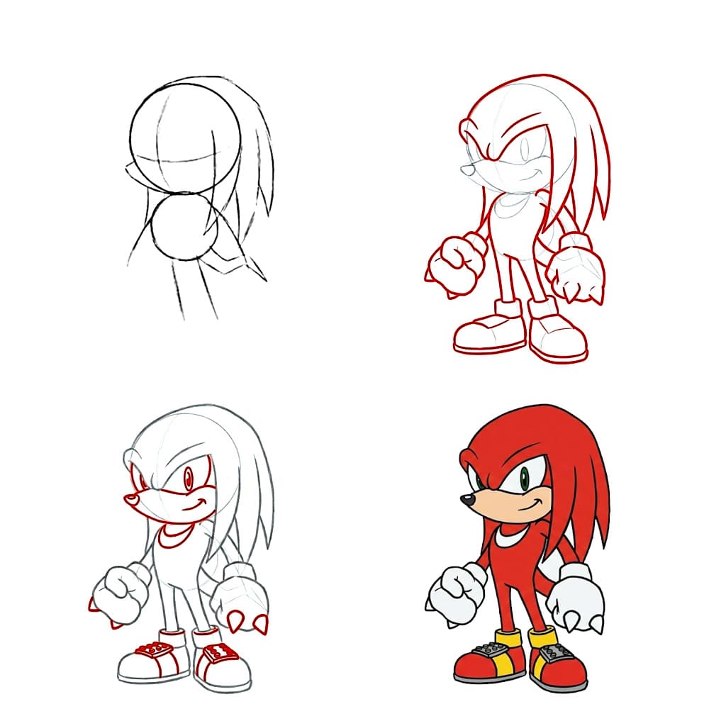 Selbstsichere Knuckles zeichnen ideen