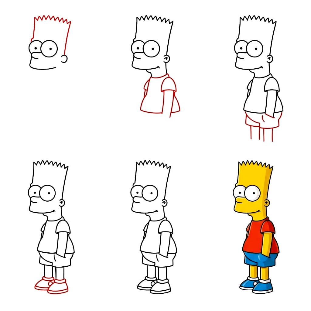 Bart Simpson drucken zeichnen ideen