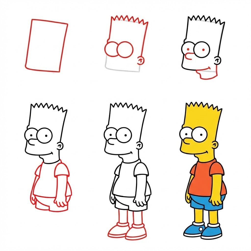 Bart Simpson ist frei zeichnen ideen