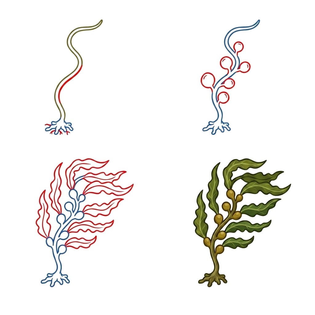 Kostenlose Kelp Algen zeichnen ideen