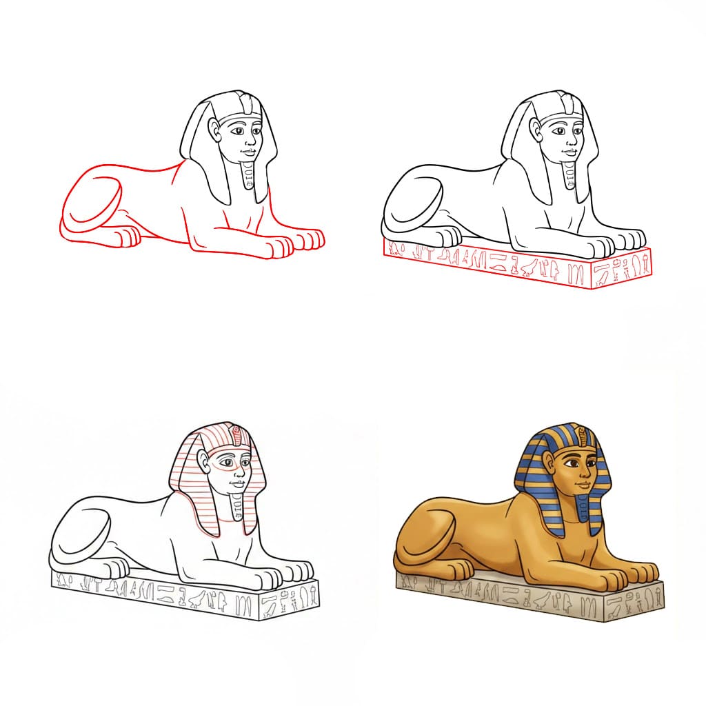 Sphinx Ausdrucken zeichnen ideen