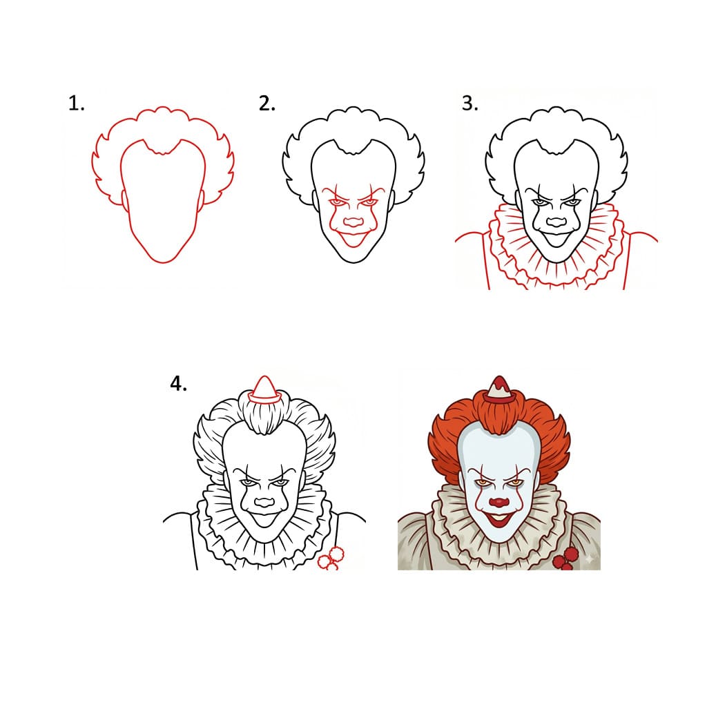 Verrückter Pennywise zeichnen ideen