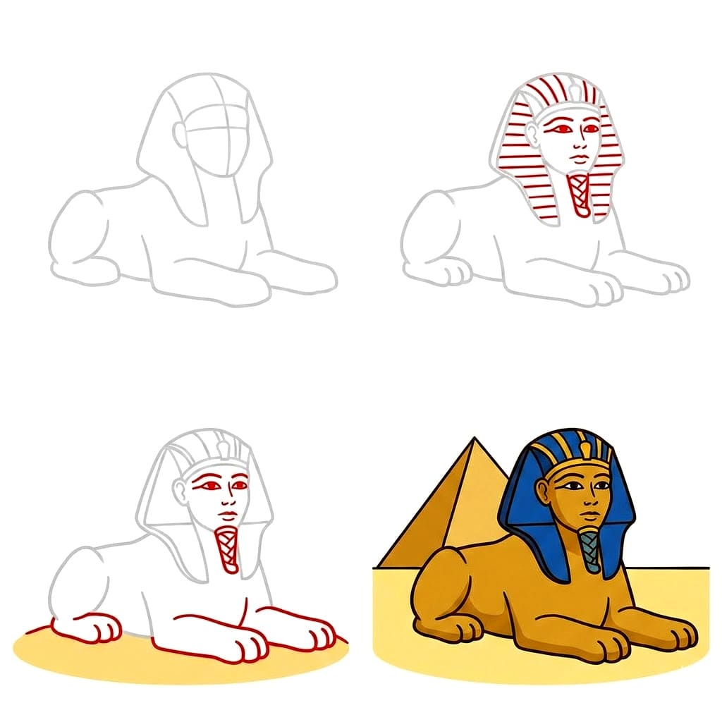 Wüsten Sphinx zeichnen ideen