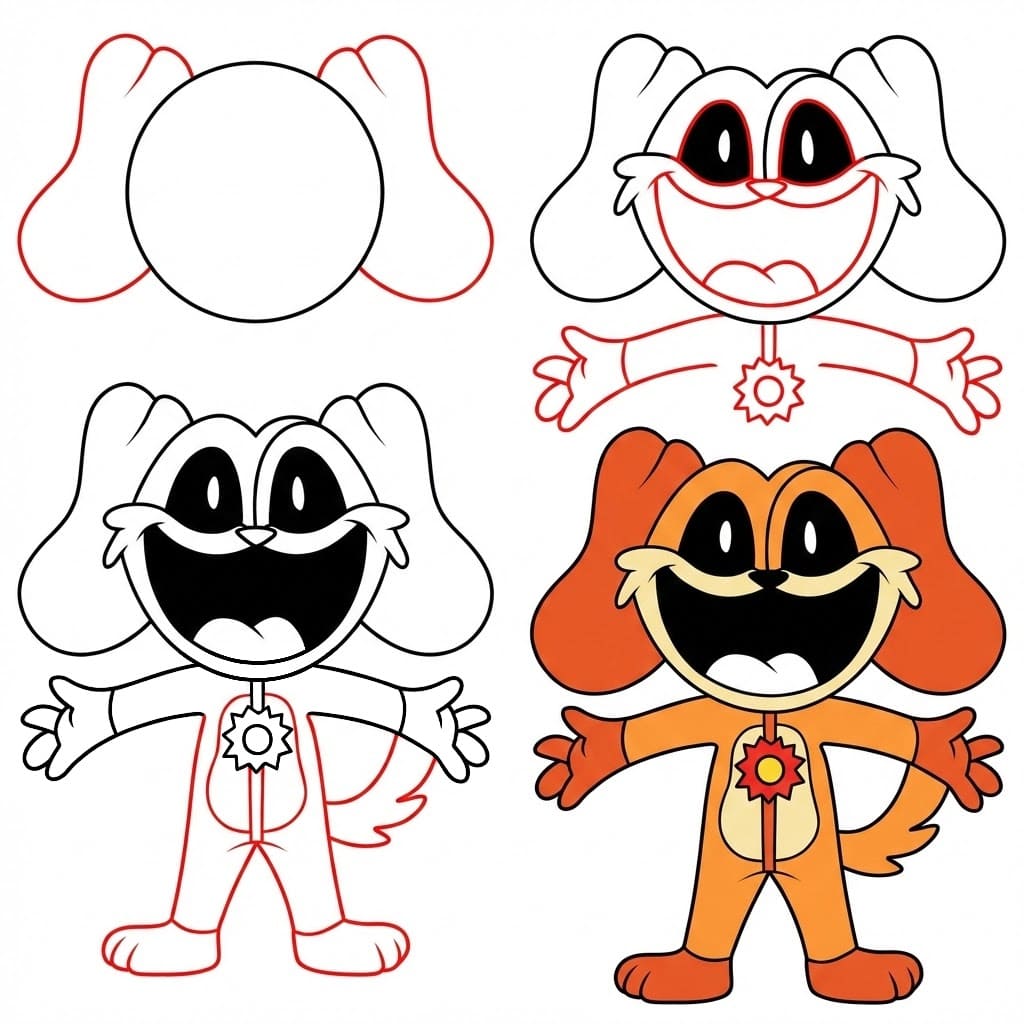 Fröhlicher DogDay zeichnen ideen