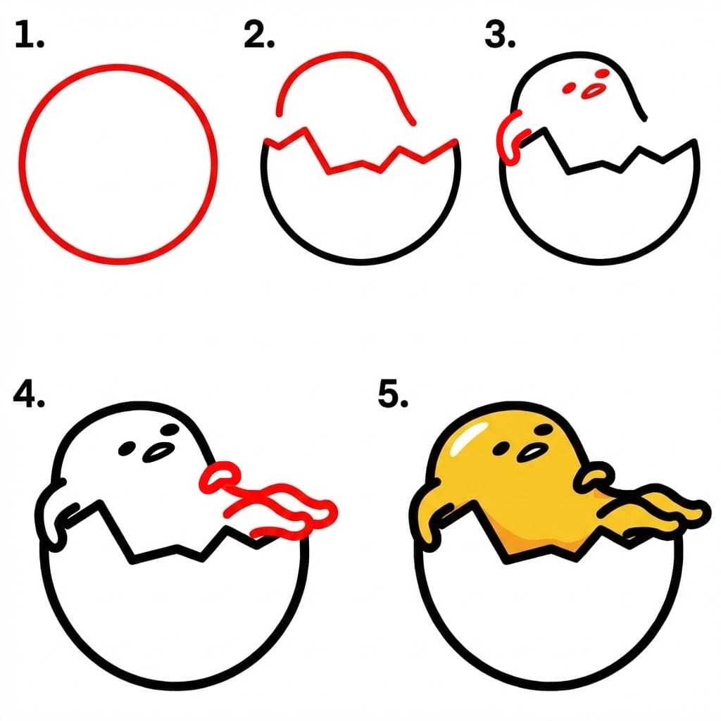 Gudetama Bild zeichnen ideen