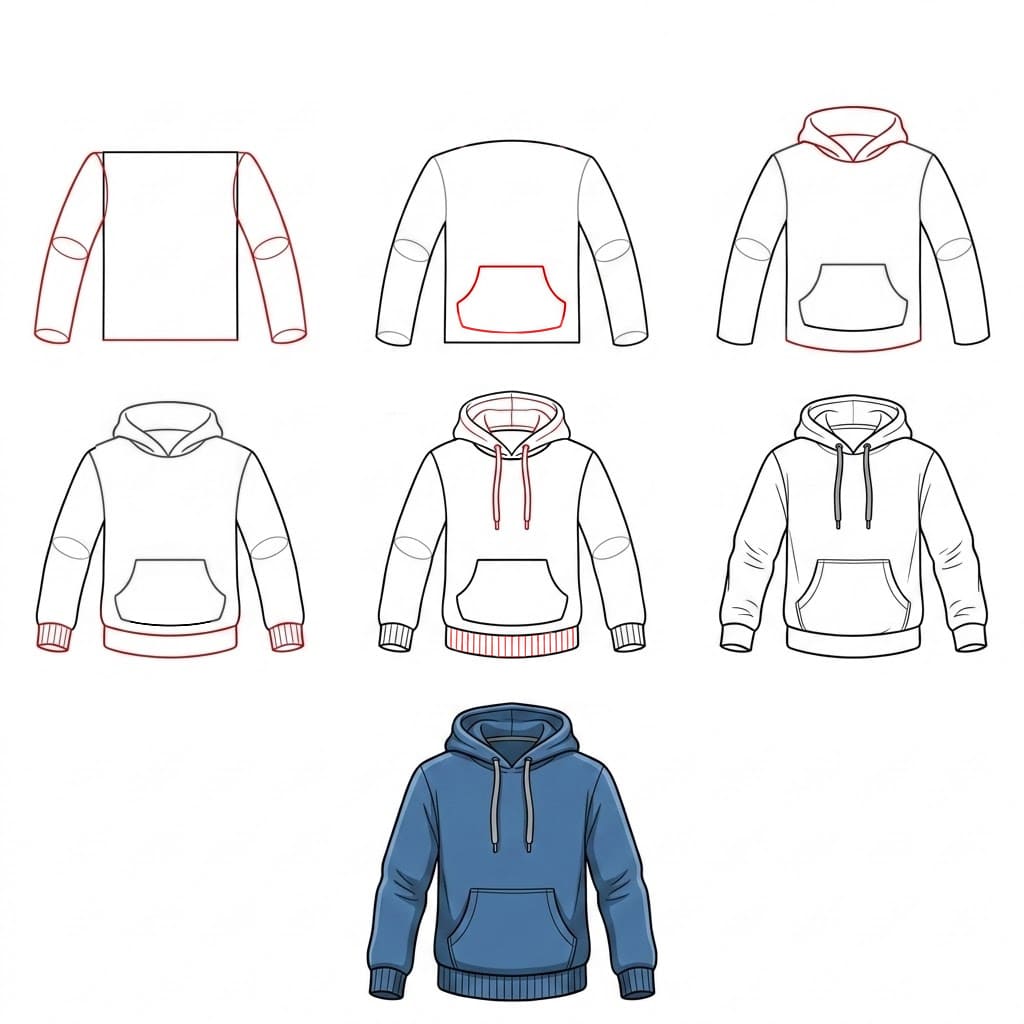 Hoodie für jeden Tag zeichnen ideen