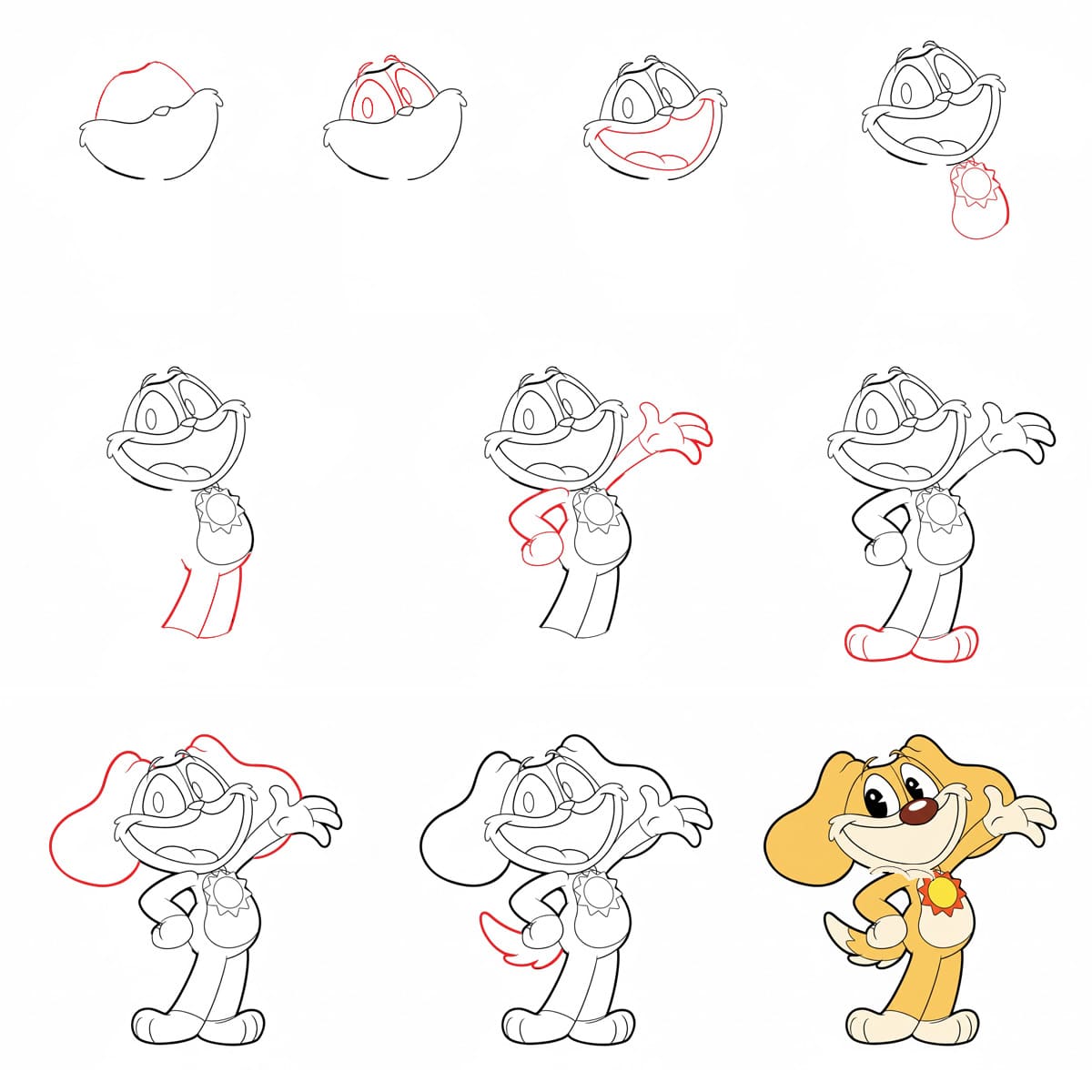 Stehender DogDay zeichnen ideen