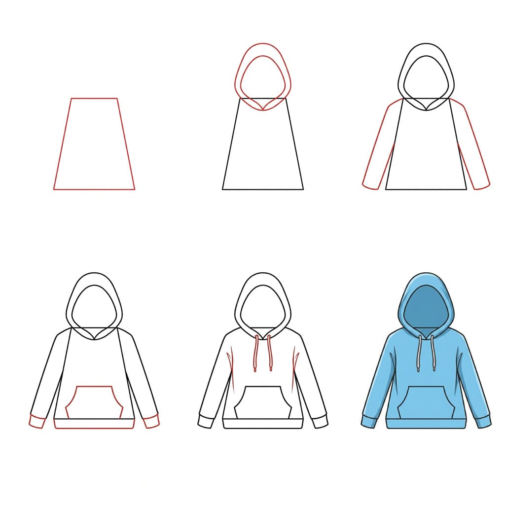 Streetwear Hoodie zeichnen ideen