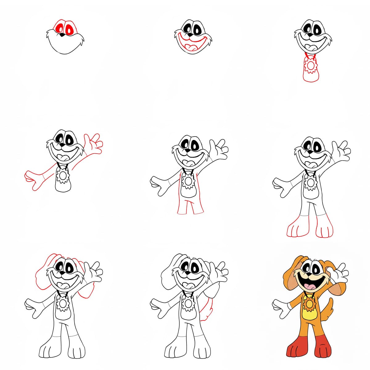 Winkender DogDay zeichnen ideen