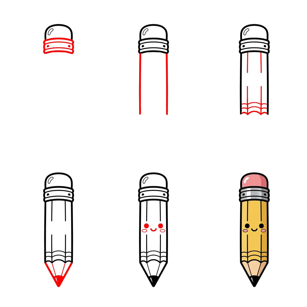Bleistift Kawaii zeichnen ideen