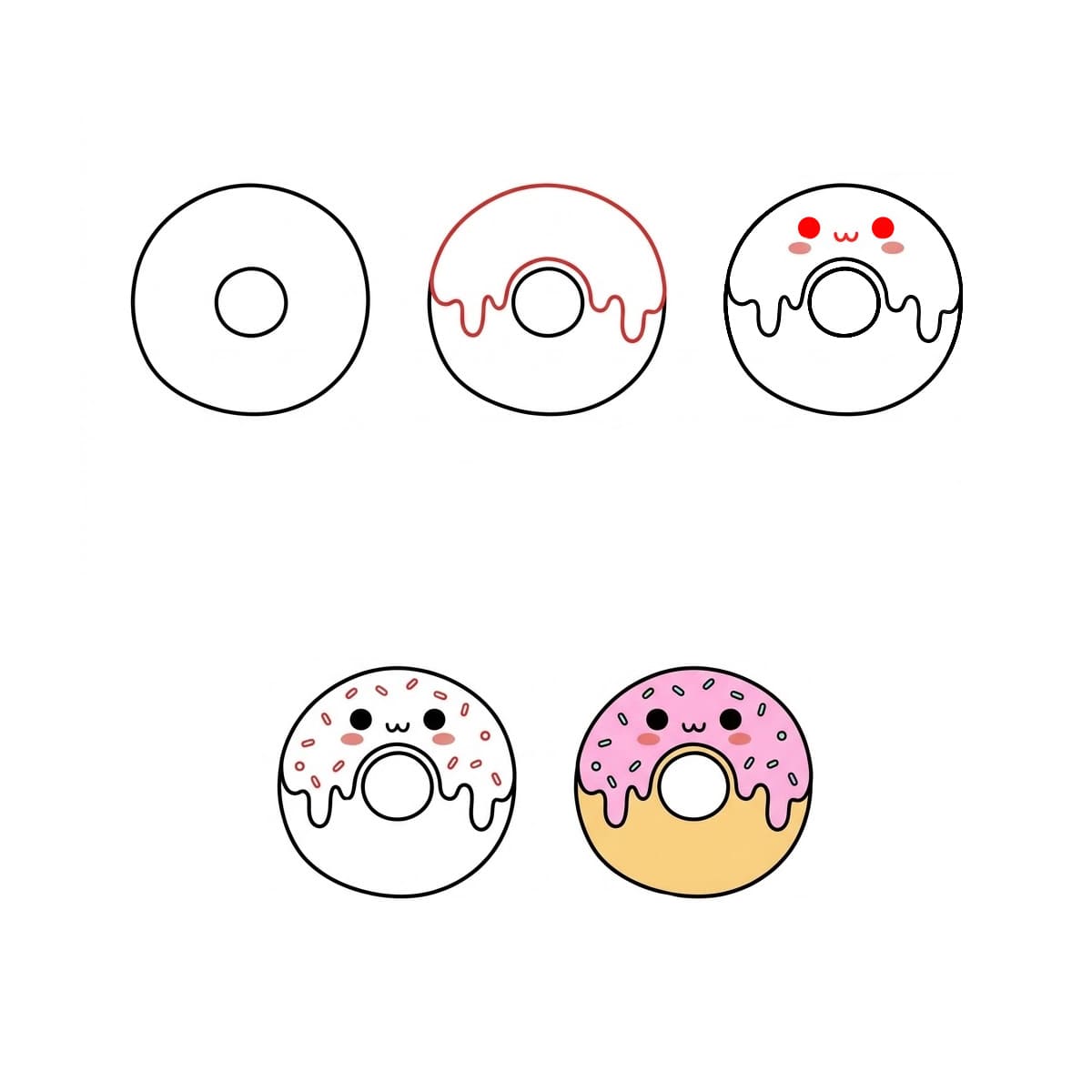 Donut Kawaii zeichnen ideen