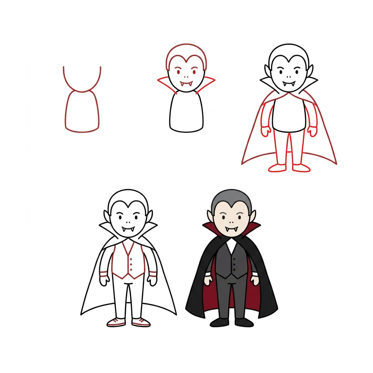 Halloween-Vampir zeichnen ideen