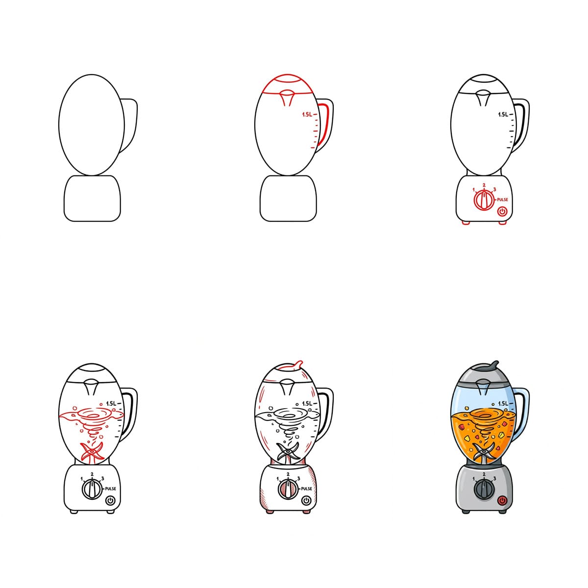 Hellblauer Standmixer zeichnen ideen