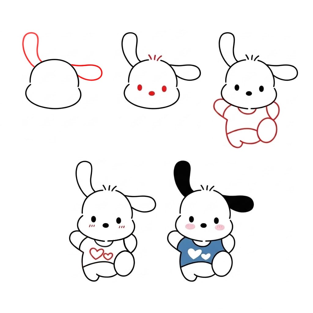 Pochacco Fröhlicher zeichnen ideen