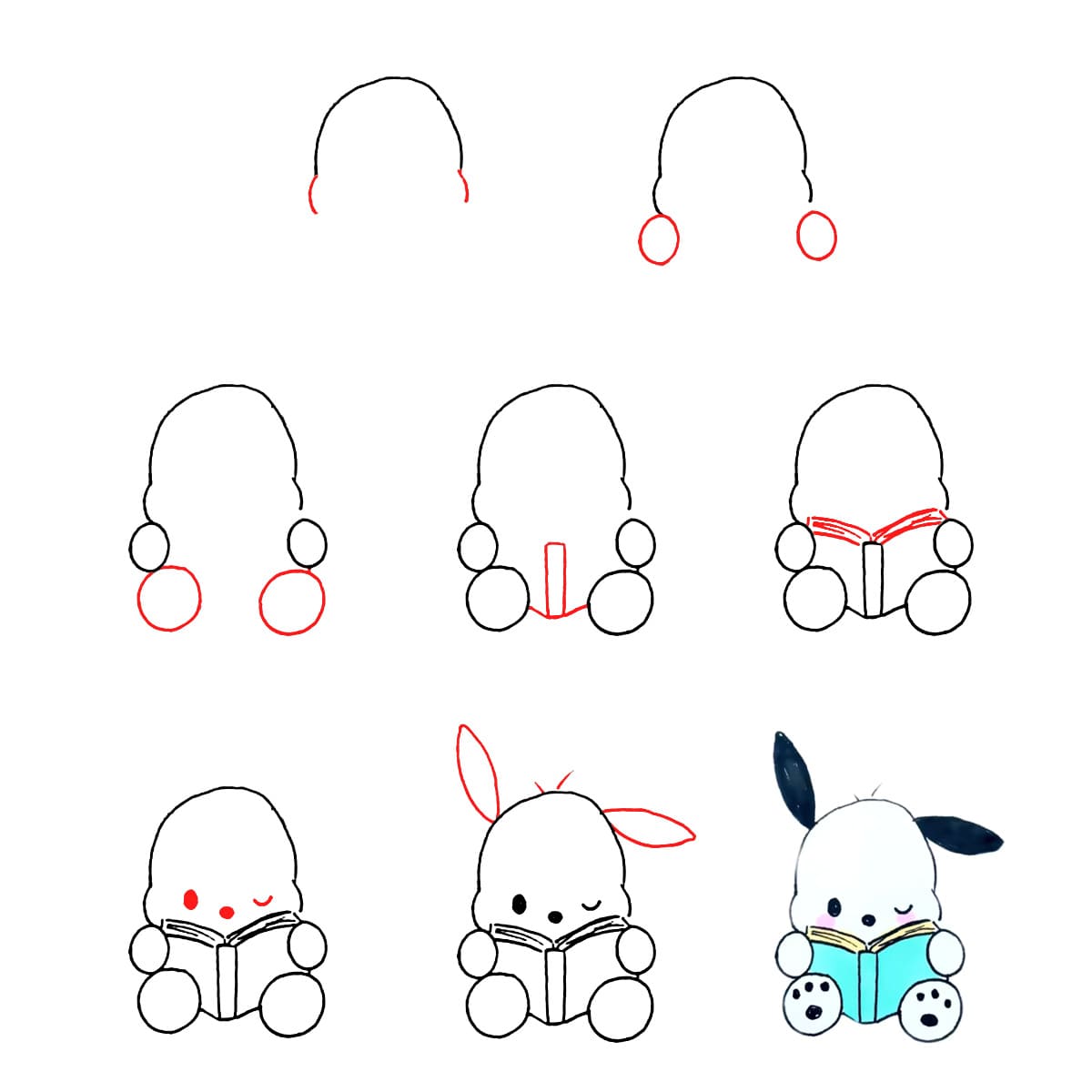 Pochacco liest zeichnen ideen