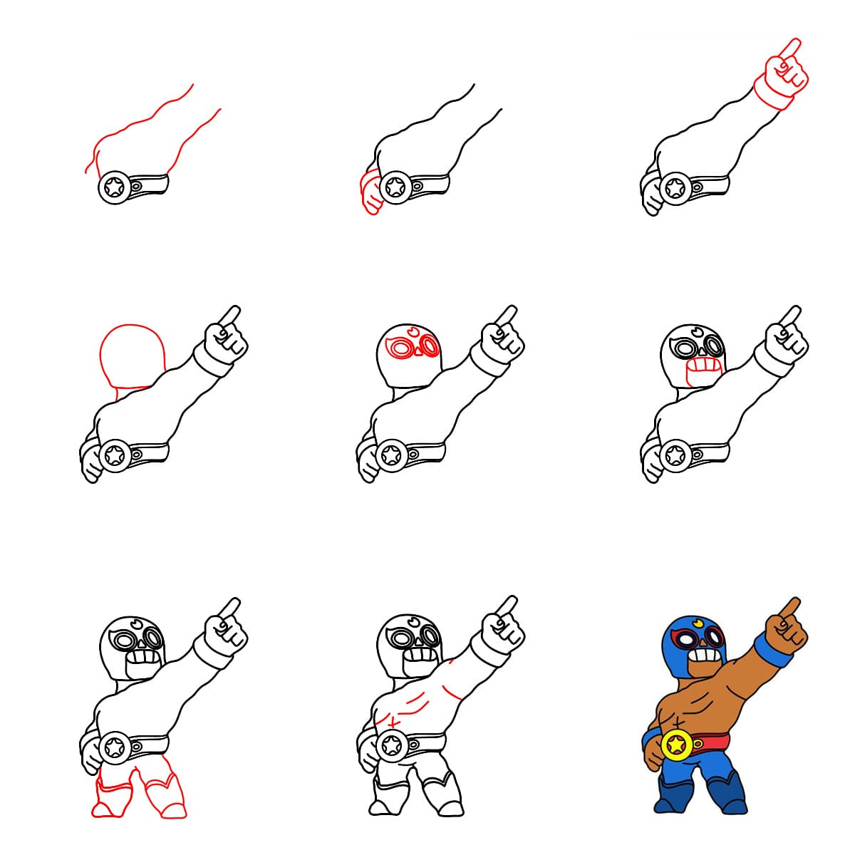 El Primo Brawl Stars zeichnen ideen