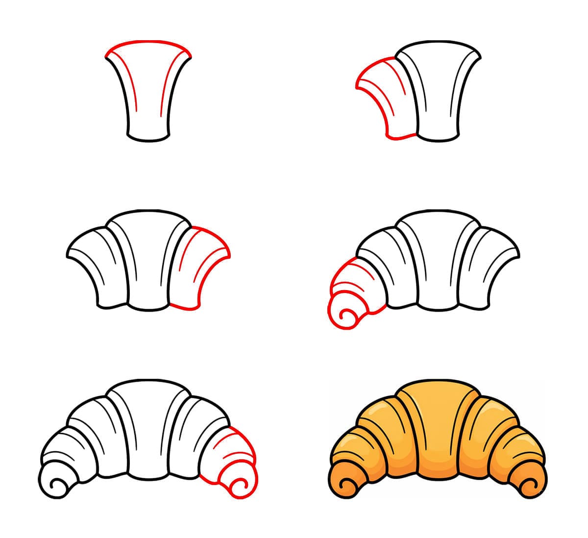 Croissant zeichnen ideen