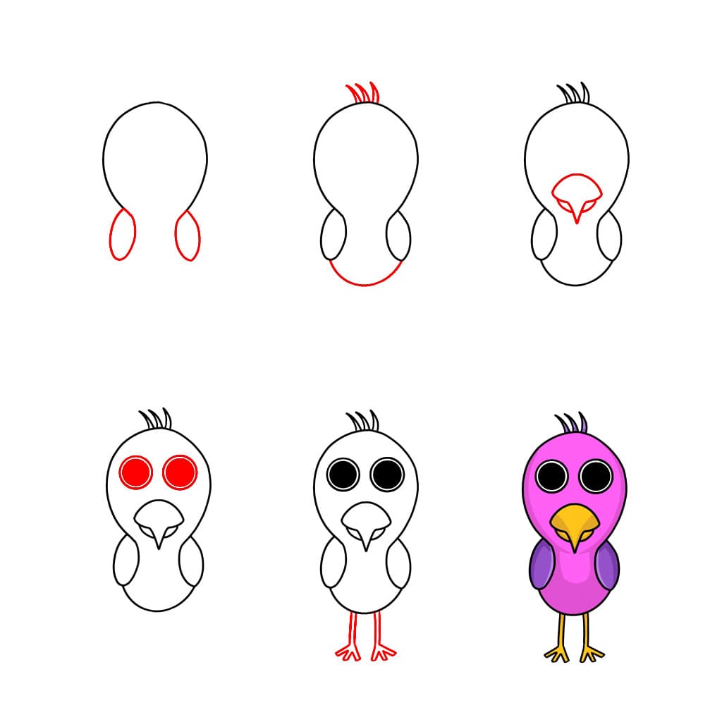 Zeichnen Lernen Opila Chick