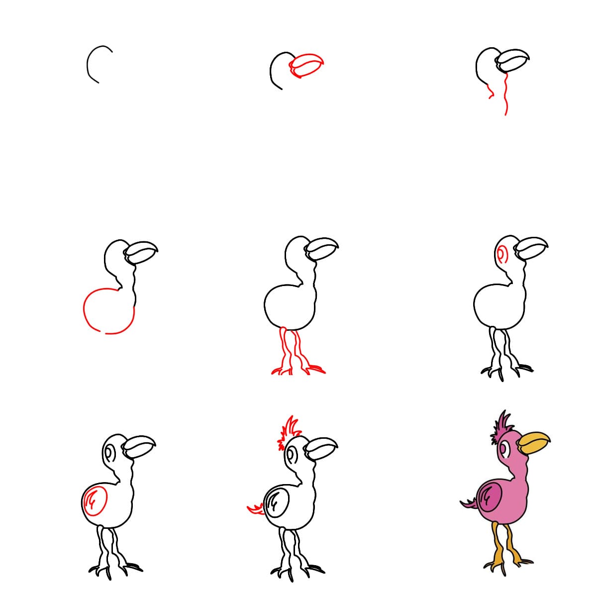 Opila Vogel kostenlos zeichnen ideen