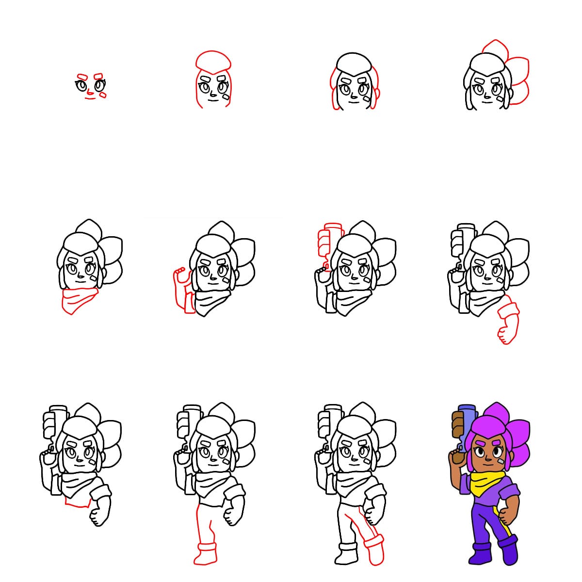 Shelly Brawl Stars zeichnen ideen