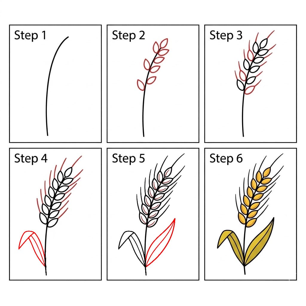 Weizen Tutorial zeichnen ideen