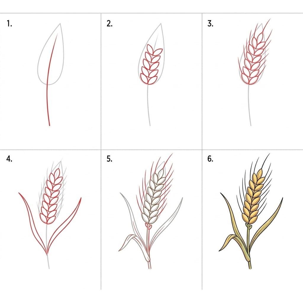Weizenentwicklung zeichnen ideen