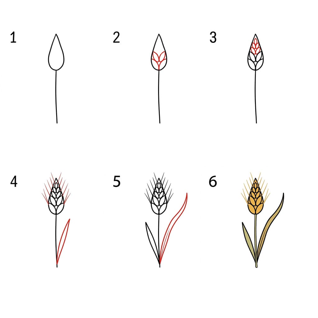 Weizenknospe zeichnen ideen