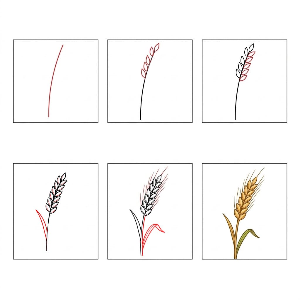 Weizenkontur zeichnen ideen
