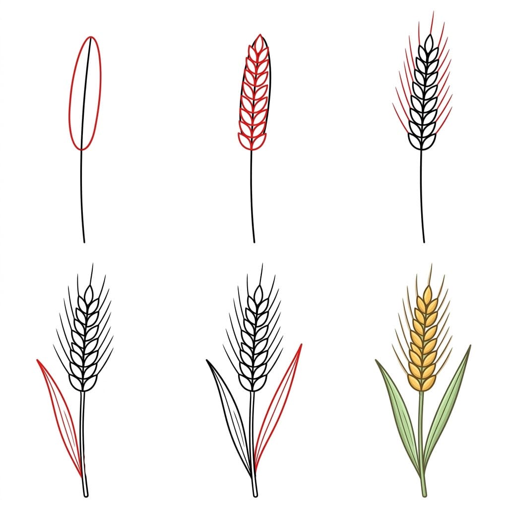 Weizenskizze zeichnen ideen