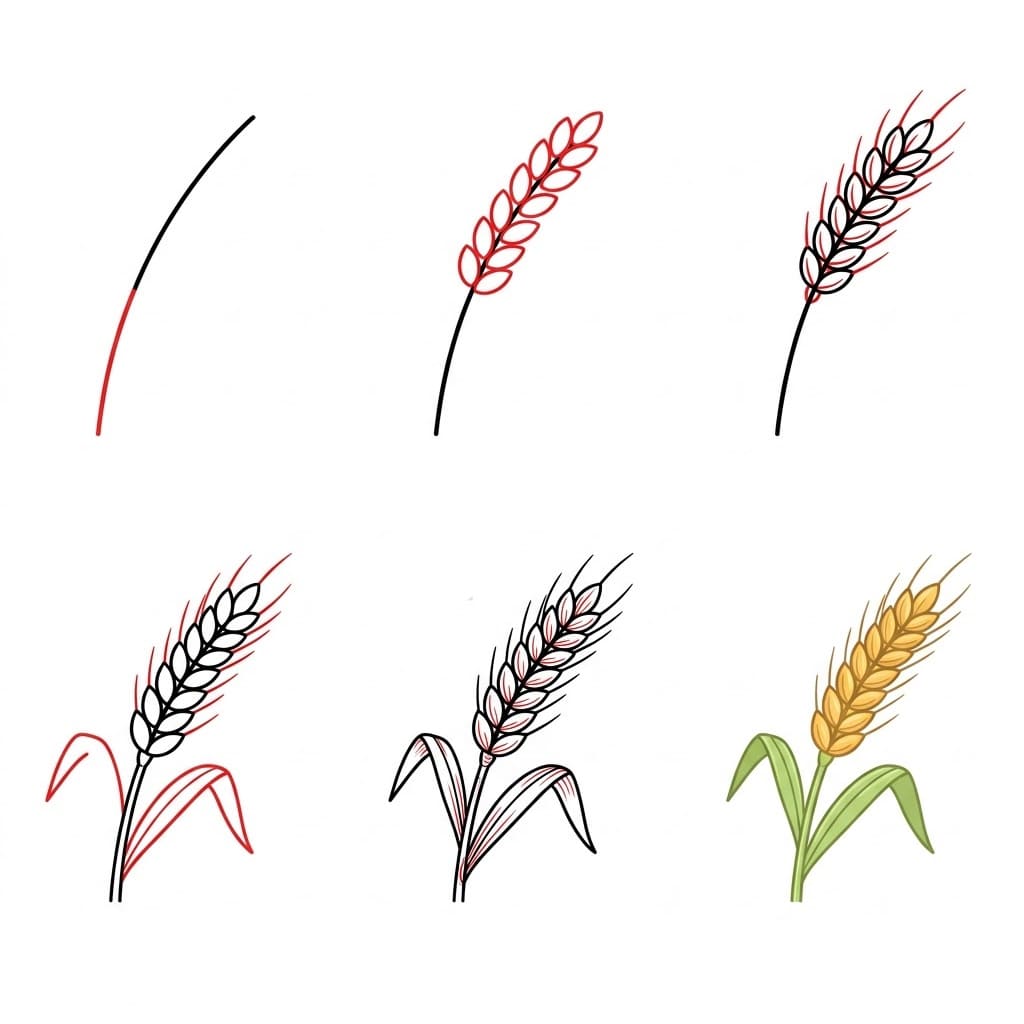 Weizenstrich zeichnen ideen