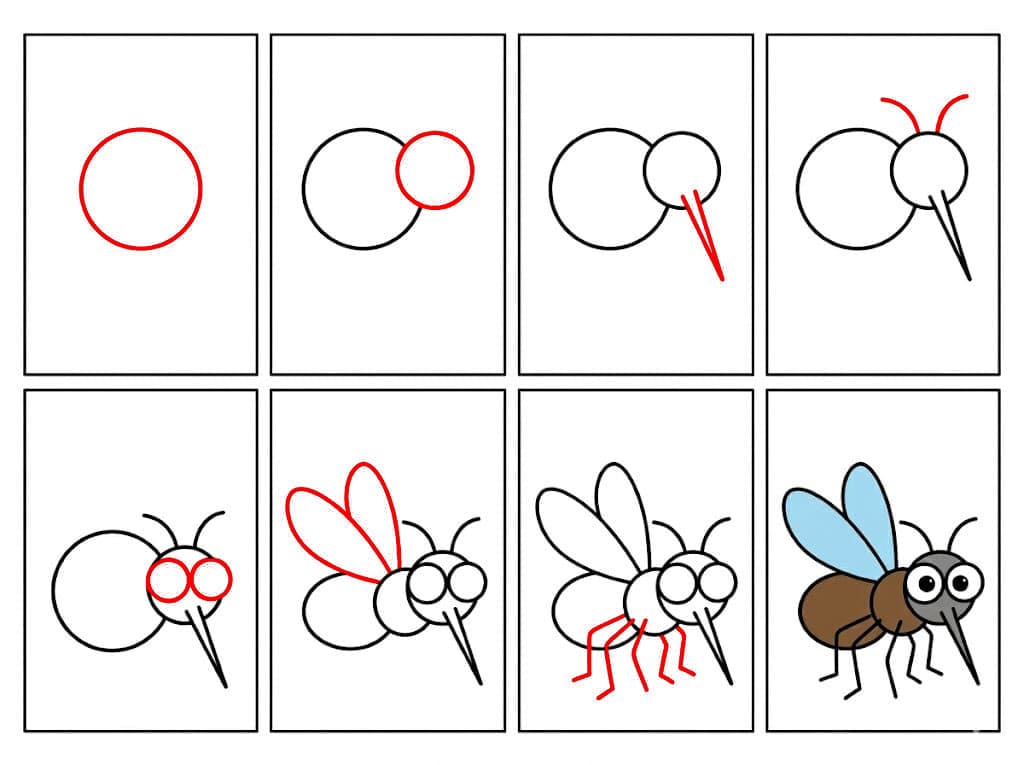 Comic Mücke zeichnen ideen
