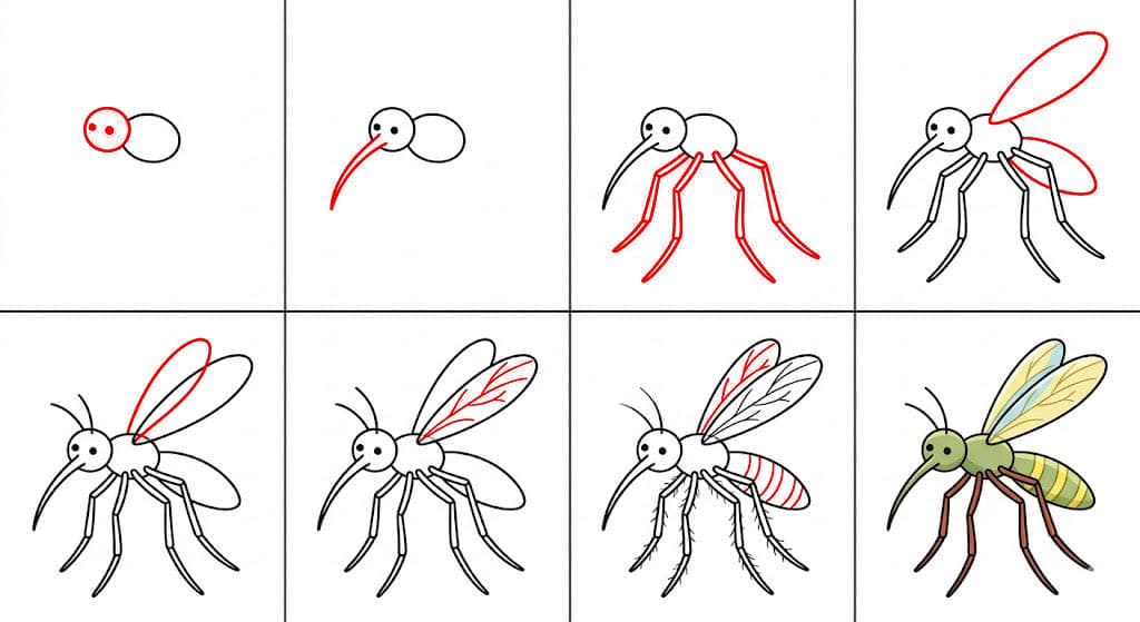 Eine Mücke zeichnen ideen