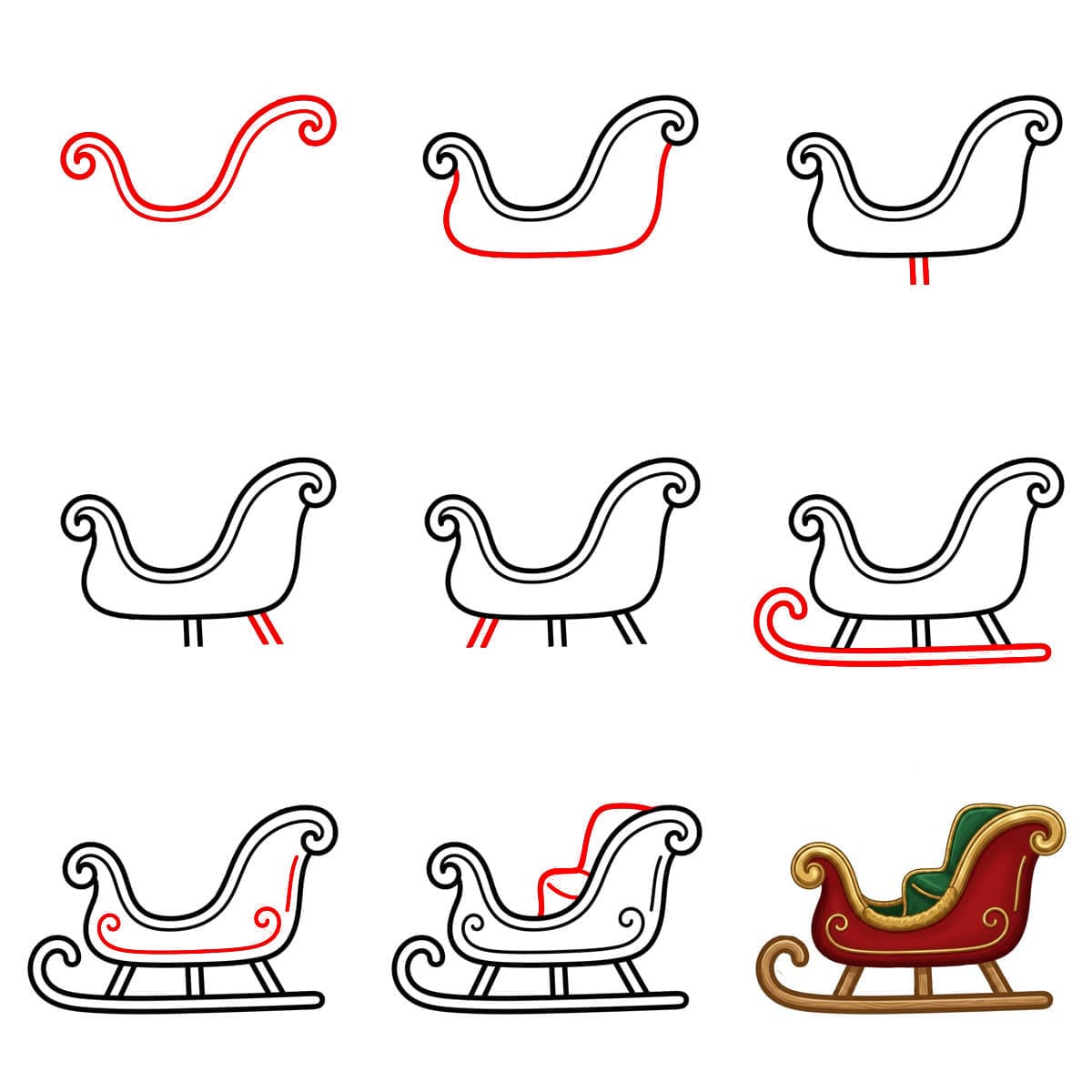 Spiralschlitten zeichnen ideen