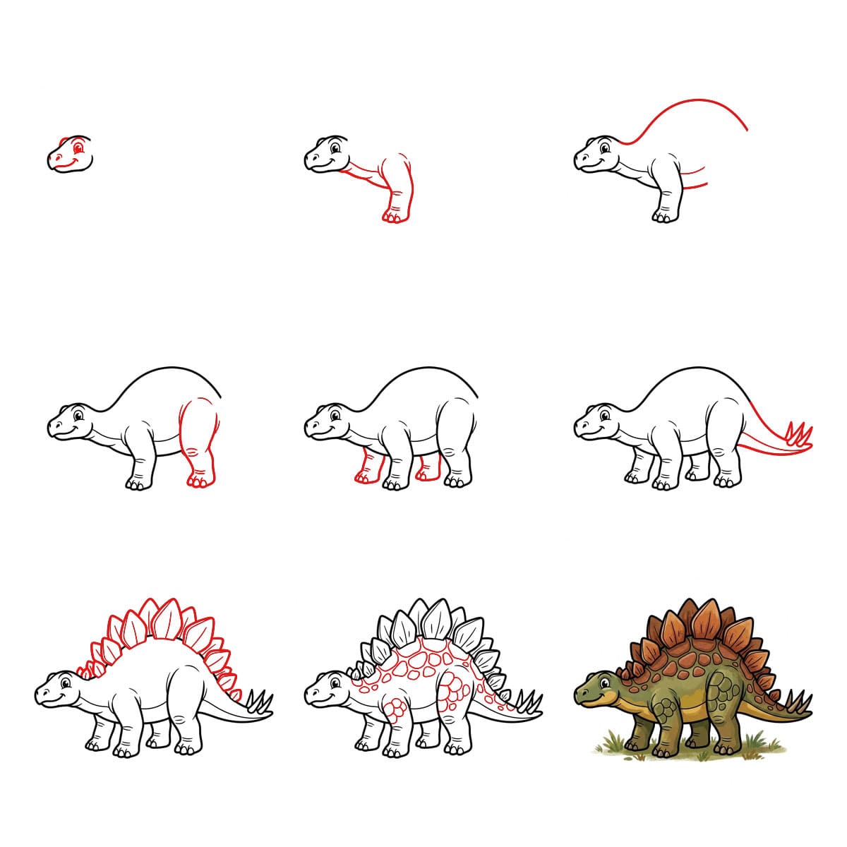 Alter Stegosaurus zeichnen ideen