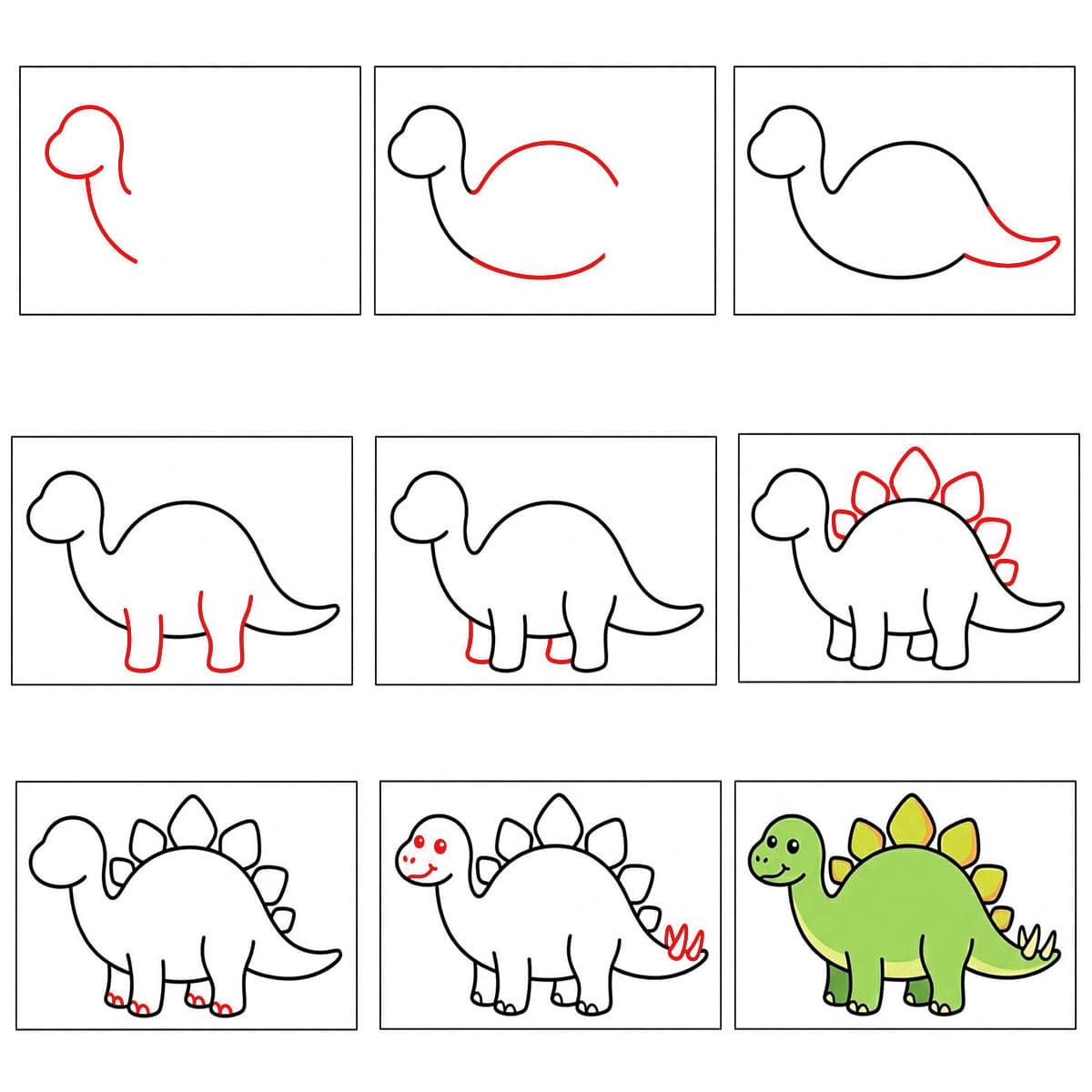 Baby Stegosaurus zeichnen ideen