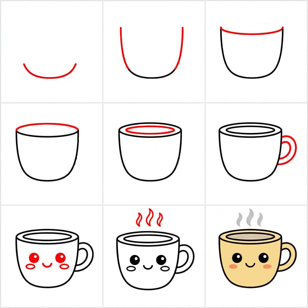 Bezaubernde Teetasse zeichnen ideen