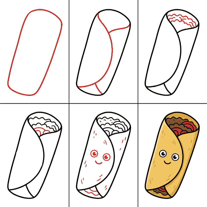 Burrito Einfacher zeichnen ideen