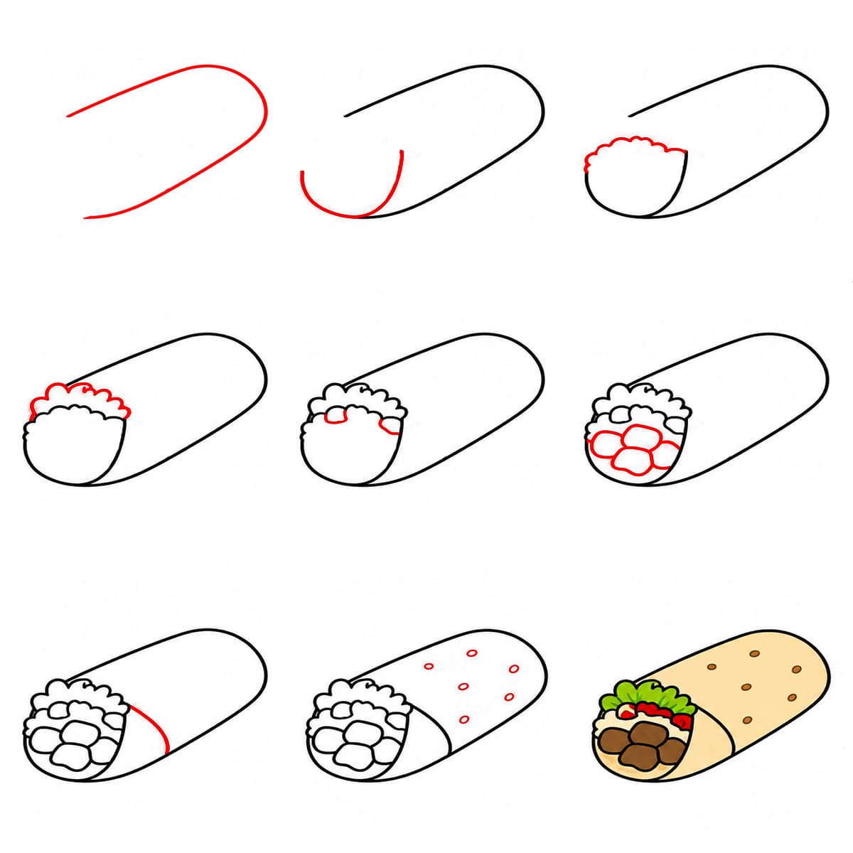 Guter Burrito zeichnen ideen