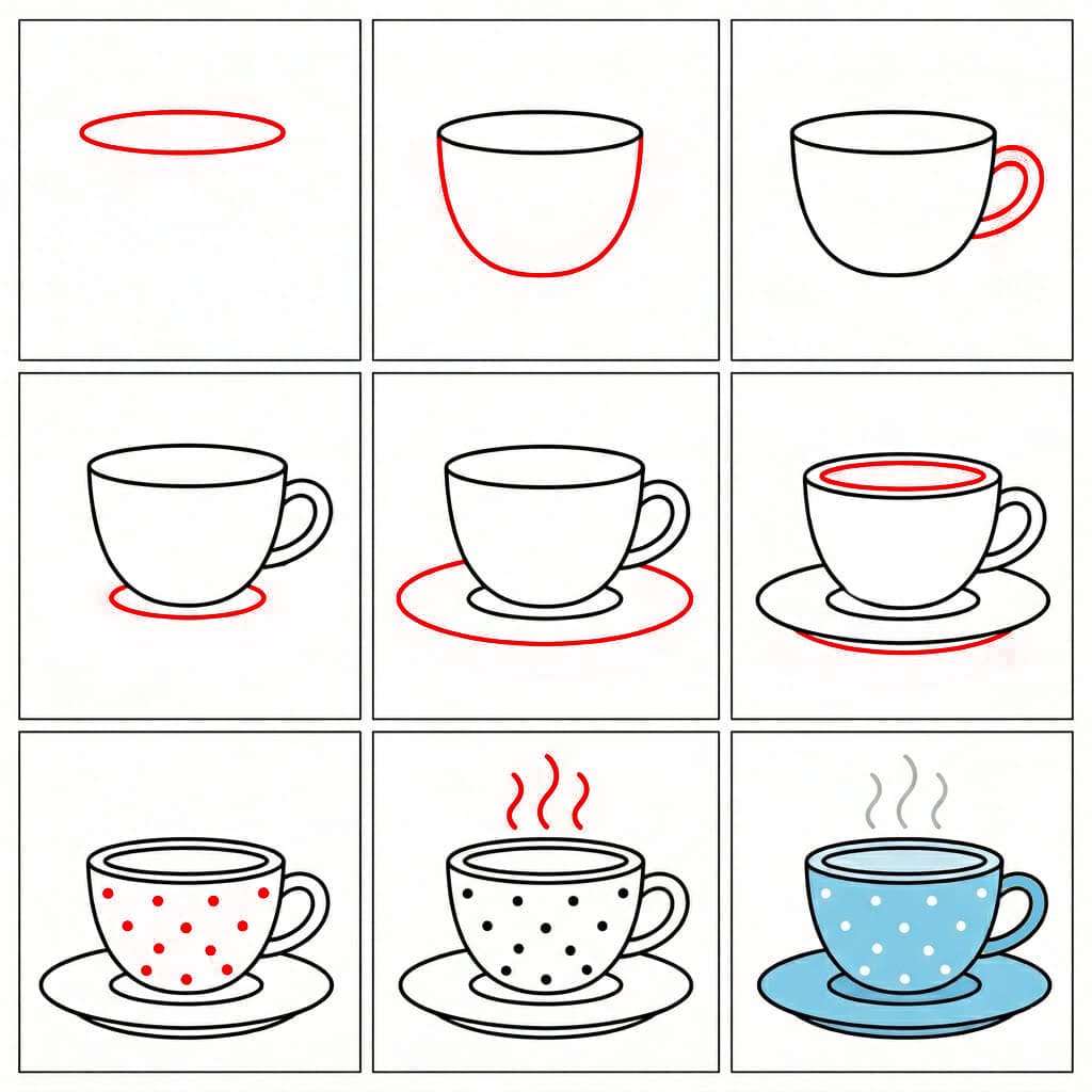 Niedliche Teetasse zeichnen ideen