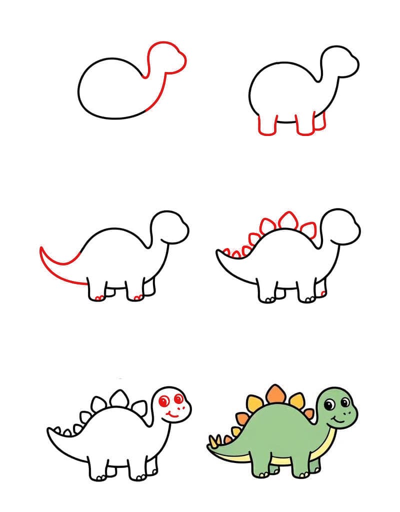 Stegosaurus zum Ausdrucken zeichnen ideen