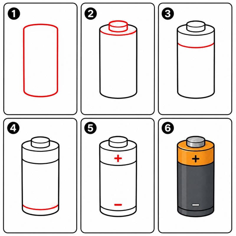 AA-Batterie zeichnen ideen