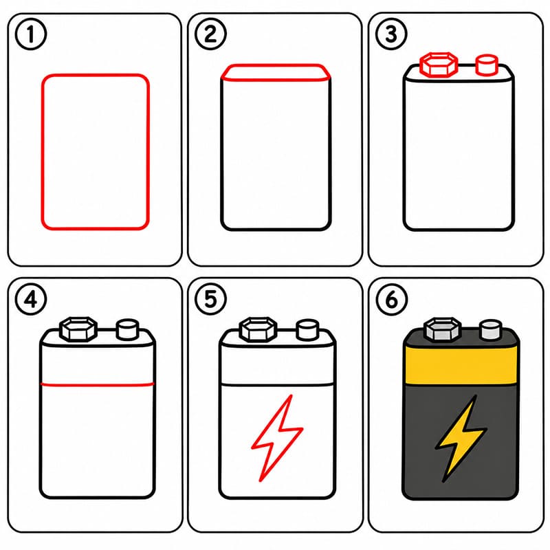 Batteriebild zeichnen ideen