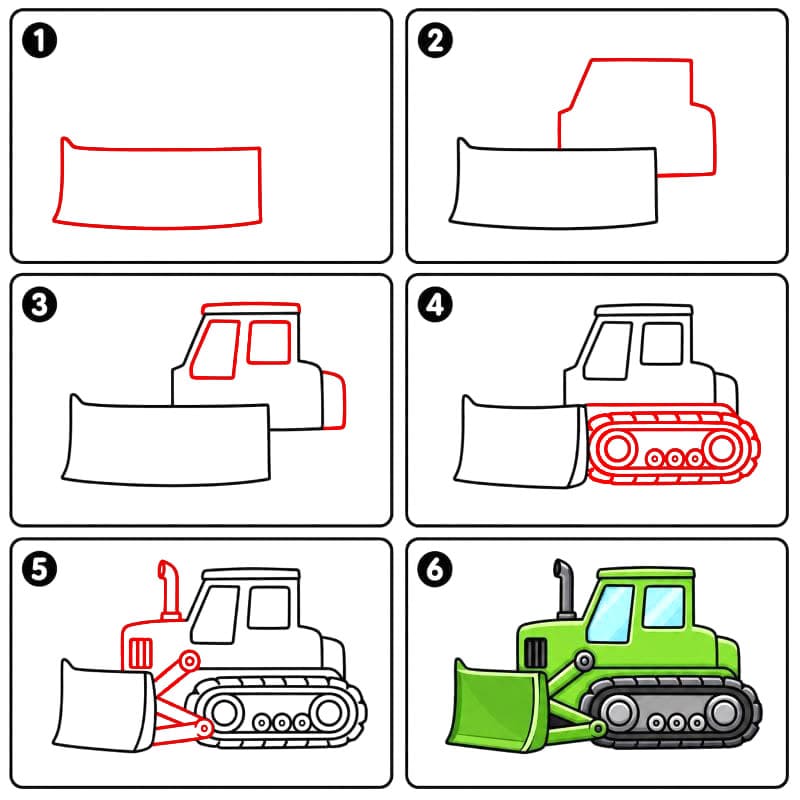 Bulldozer zeichnen ideen