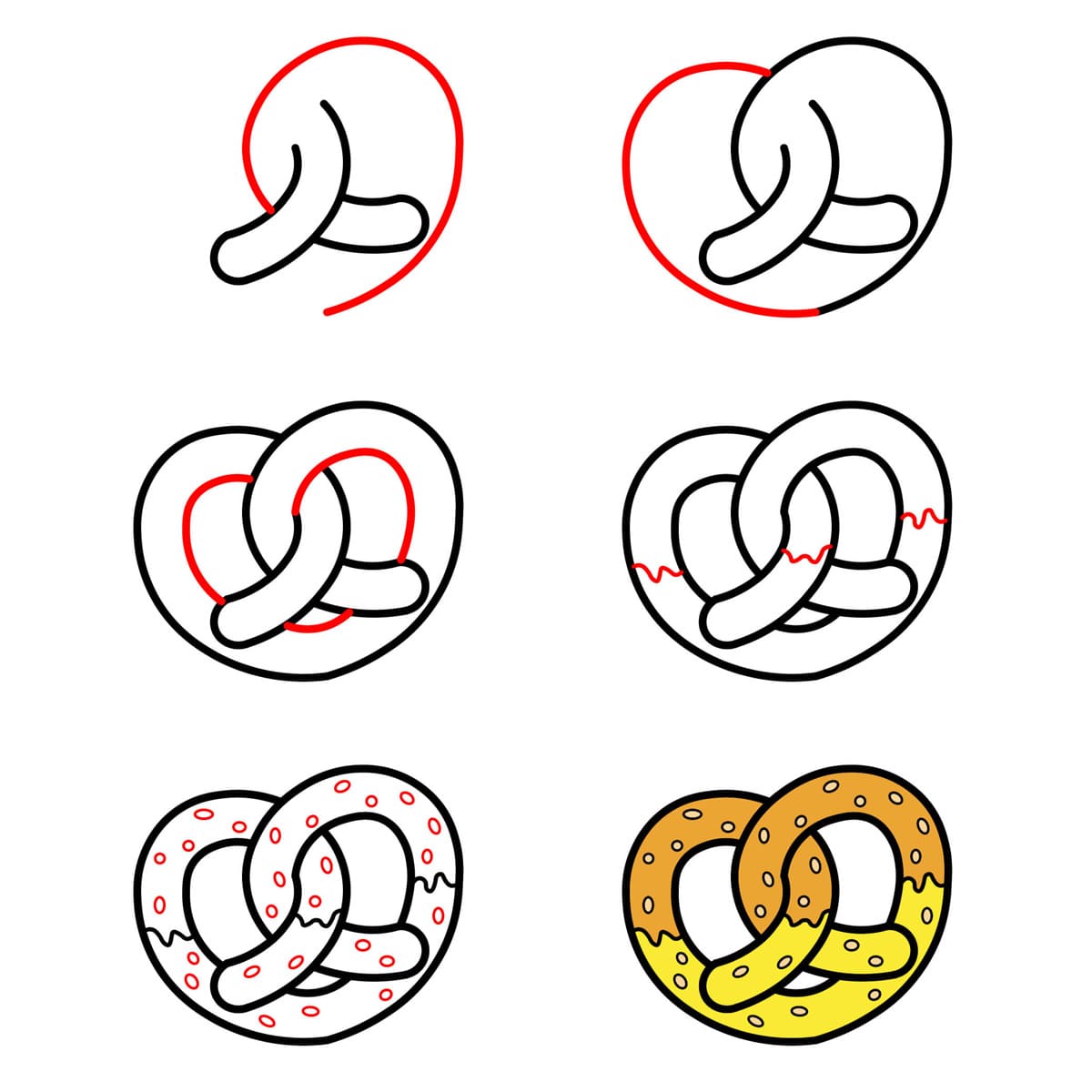 Köstliche Brezel zeichnen ideen