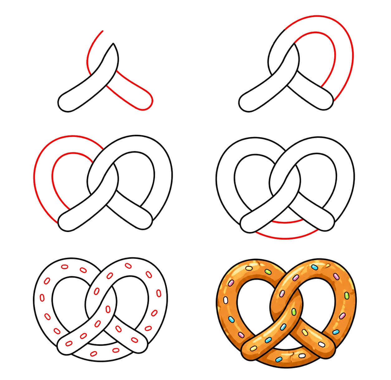 Leckere Brezel zeichnen ideen
