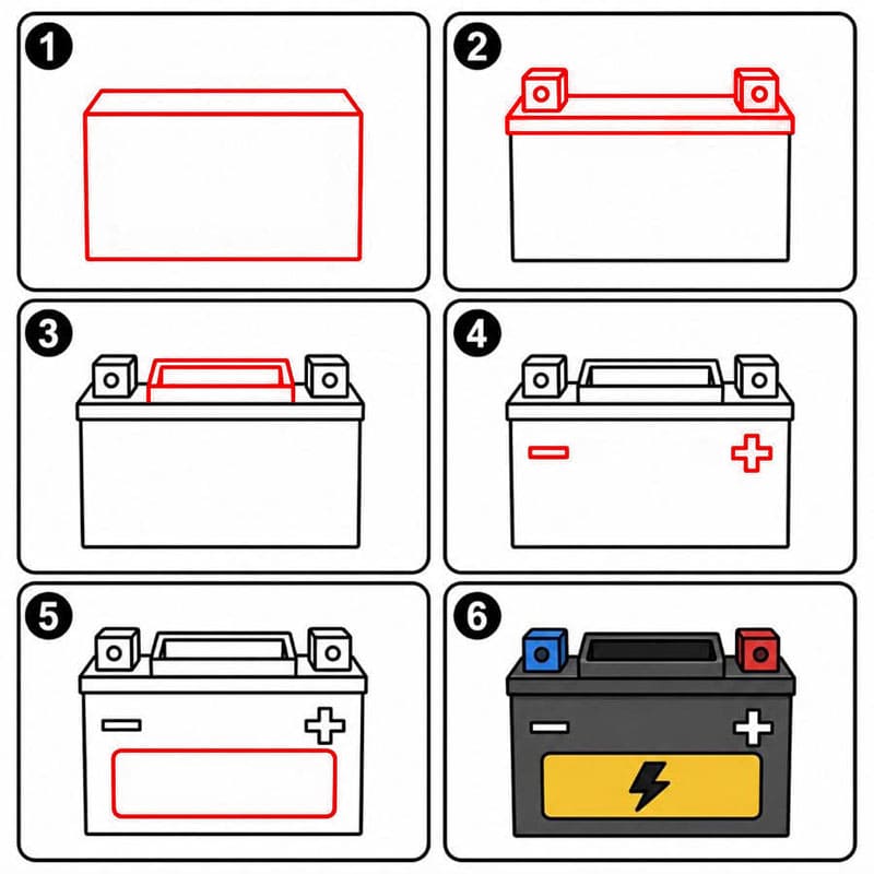 Motorradbatterie zeichnen ideen