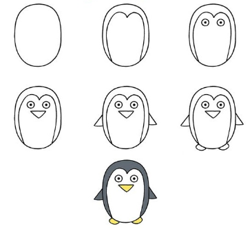 Pinguin-Idee 4 zeichnen ideen